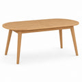 Tavolo da giardino ovale in legno massello di acacia marrone naturale 180 x 90 x 75 cm