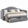Letto matrimoniale contenitore grigio in poliestere 160 x 200 cm