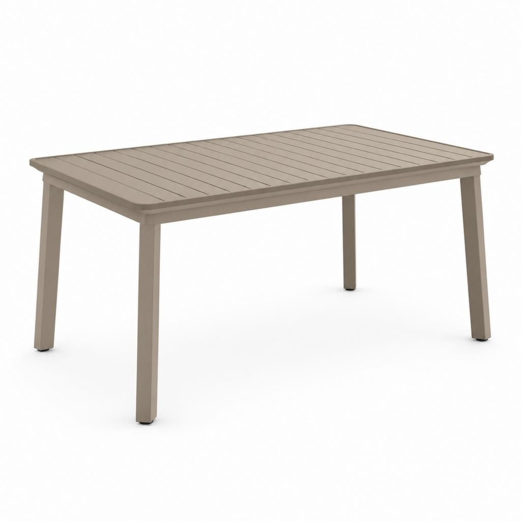 Tavolo da giardino rettangolare tortora in polipropilene 150 x 90 x 75 cm