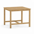 Tavolo da giardino rettangolare in teak massello naturale 120 x 80 x 75 cm